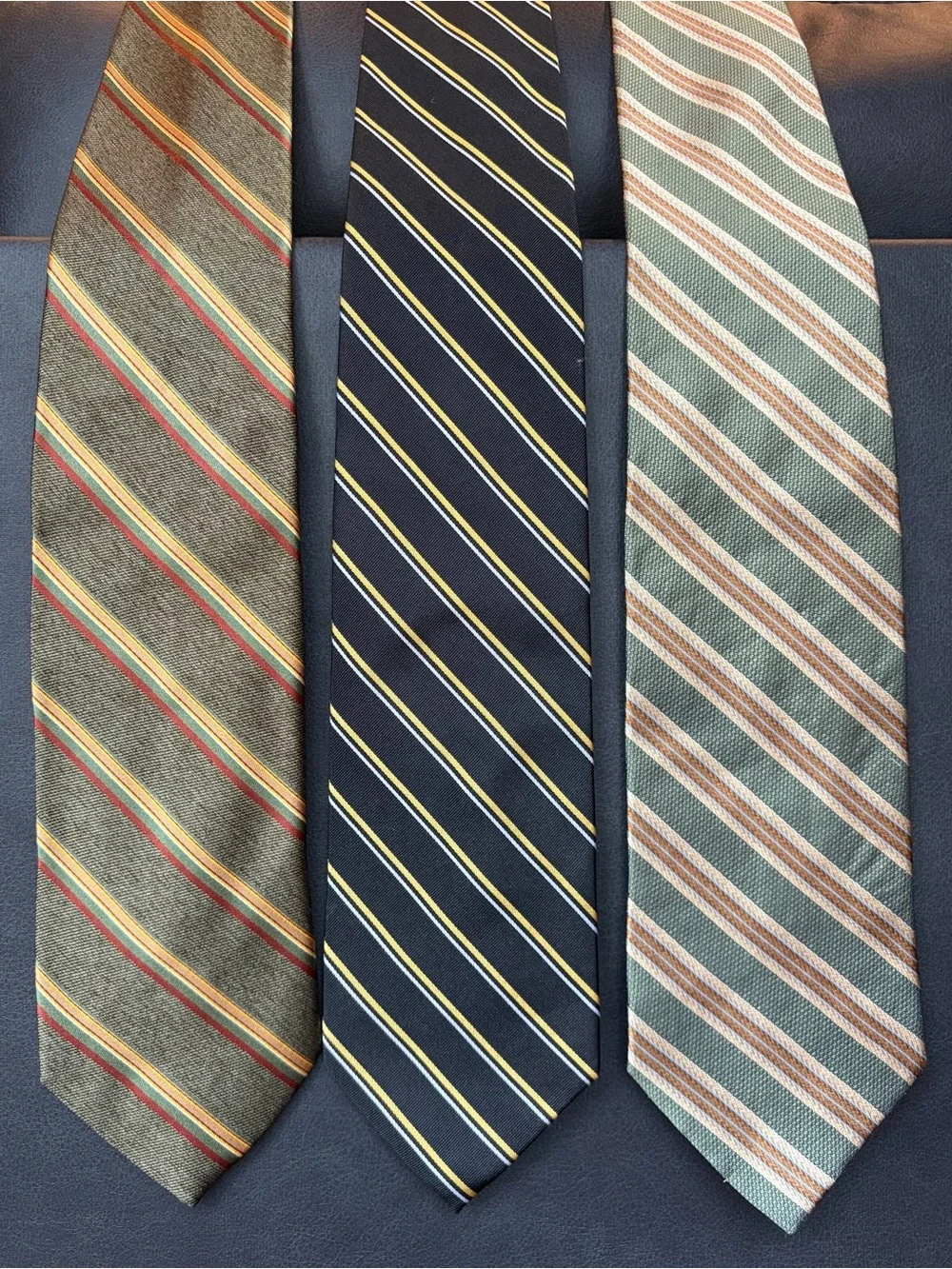Set of 3, 100% Silk Ties, Stripe Pattern, Like New Condition!